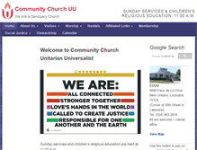 Tablet Screenshot of communitychurchuu.org